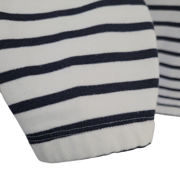 Tommy Hilfiger Blue Stripe Funnel Neck Sweatshirt Womens Size M Classic Pullover - Picture 7 of 8